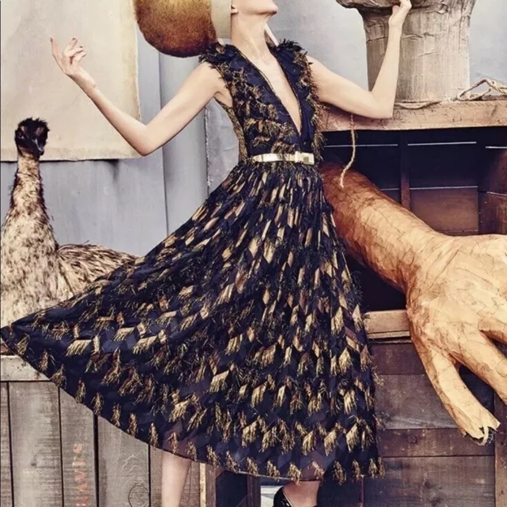 Dolce & Gabbana runway metallic fringe dress